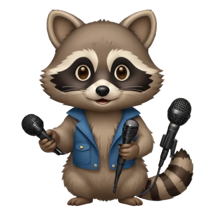 can you make racoon with mic sticker