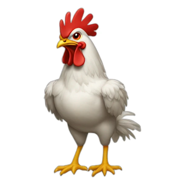 fighting chicken sticker