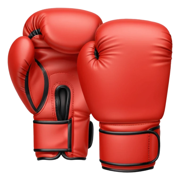 Minimalistic flat vector icon, iOS style, thin black contour on white background. Boxing gloves or a fighter silhouette in stance. sticker