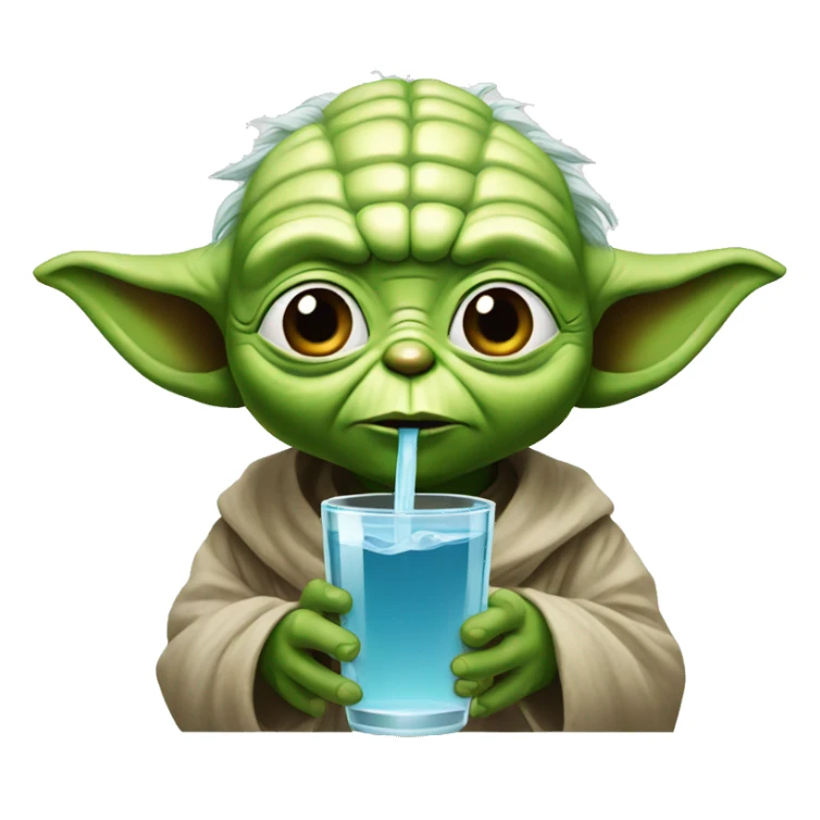 Yoda-drink-water sticker