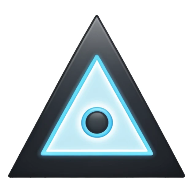 iOS style emoji, minimal summoning symbol, three dots triangle sticker