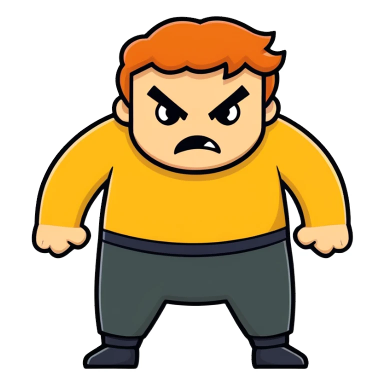 Make a ginger that is super mad sticker