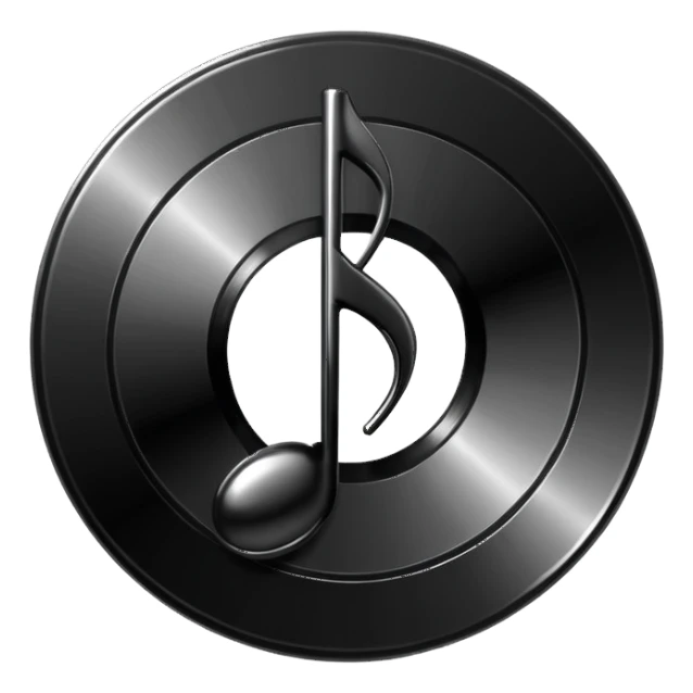 music note with a music disc sticker