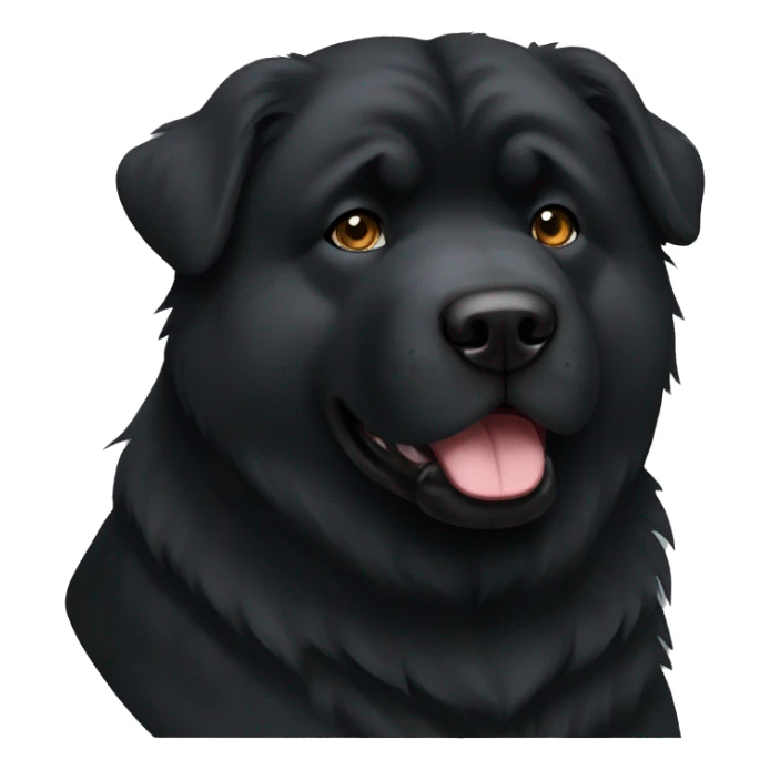 Black chow-chow black muzzle sticker