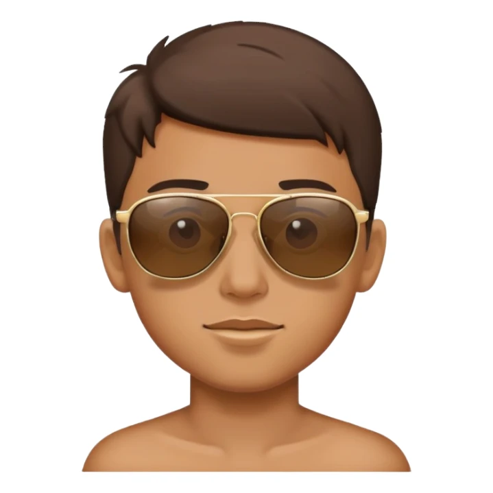 Boy wearing sunglasses sticker