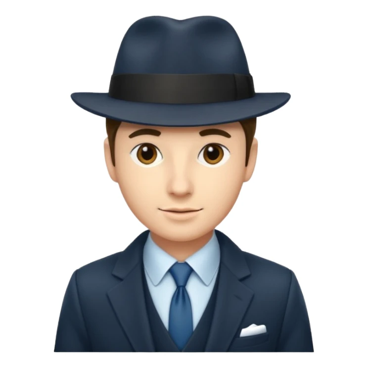 new yorker with hat and suit sticker