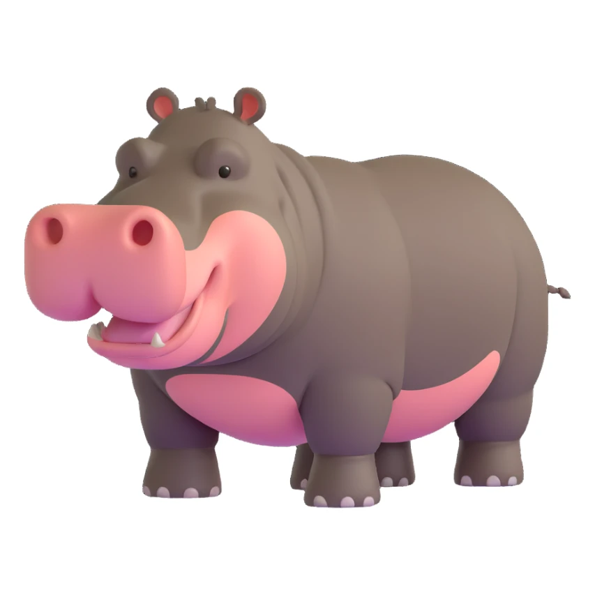 hippopotamus sticker