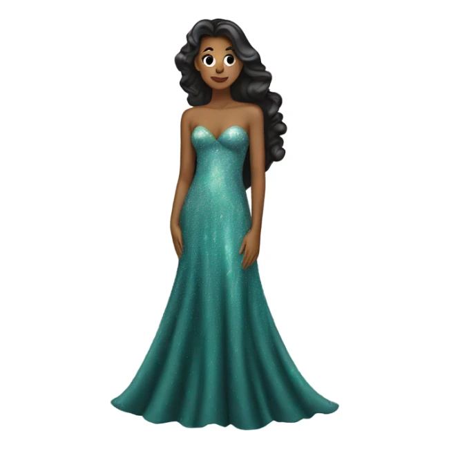 sparkly long gown sticker
