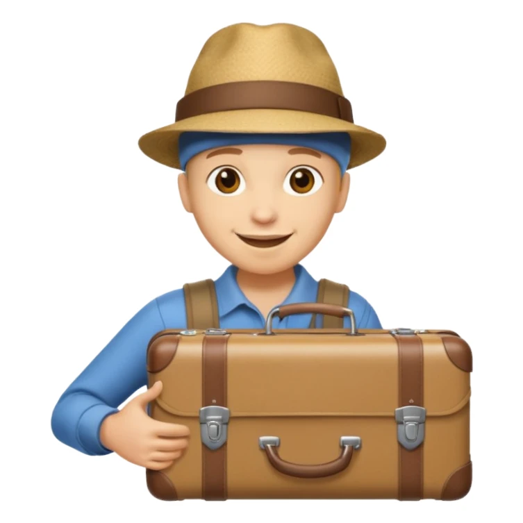 tourist with a suitcase sticker