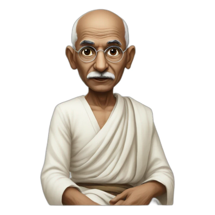 Gandhi dissaproves sticker