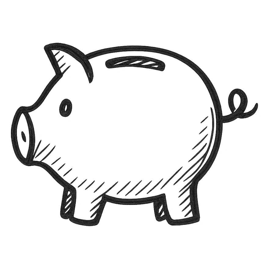 piggy bank sticker