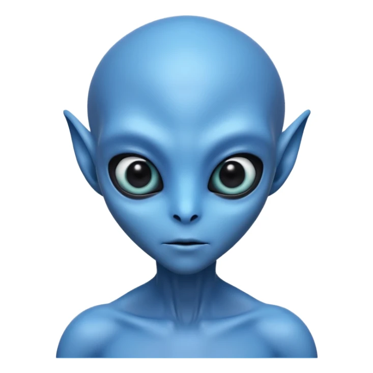 blue alien sticker