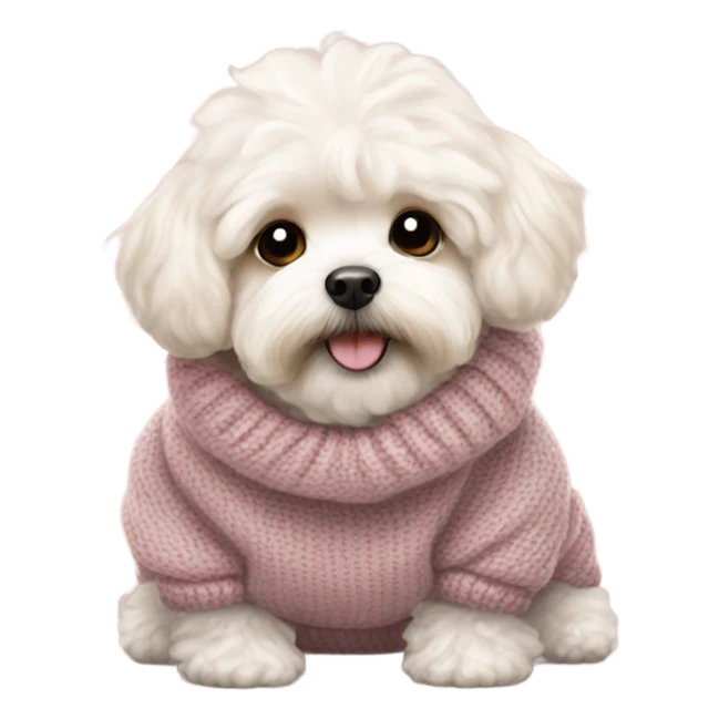 maltipoo in a sweater sticker