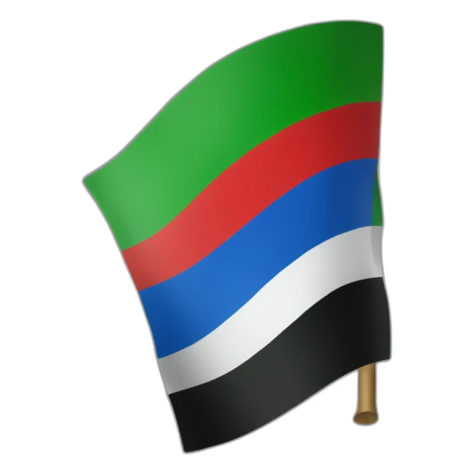 Drapeau martinique rouge vert noir sticker