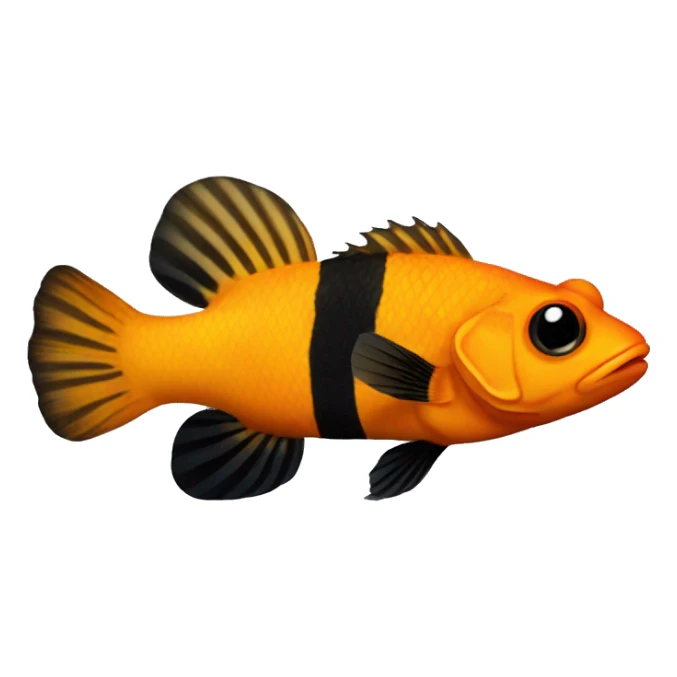 Orange and black goby sticker