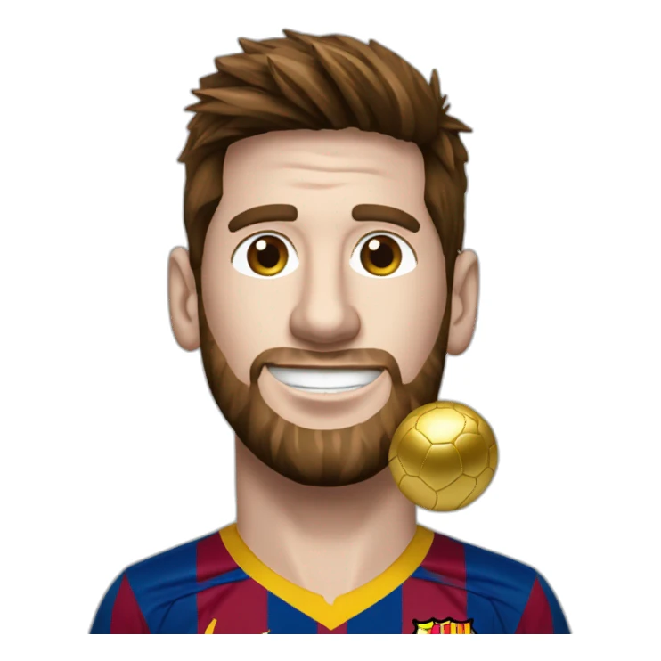 Messi avec ballons d'or sticker