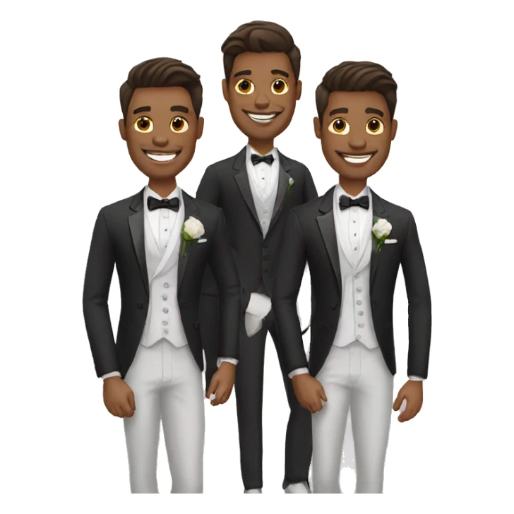 groom friends sticker