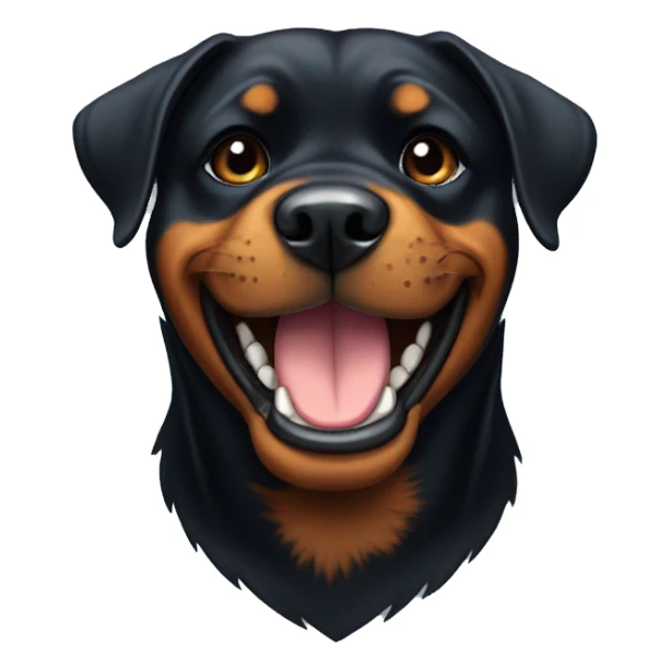 Rottweiler smiling sticker
