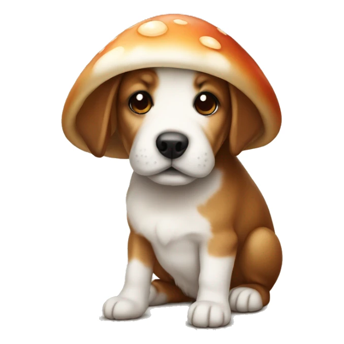 mushroom puppy sticker