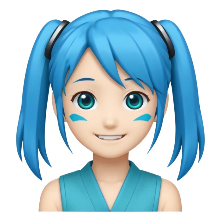 Hatsune Miku as a emoji sticker