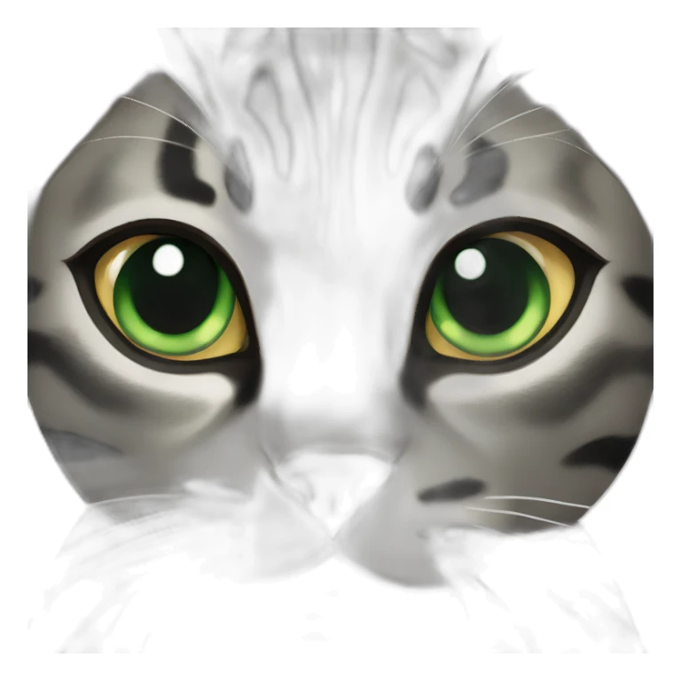 Black and Grey bengal cat green eyes sticker