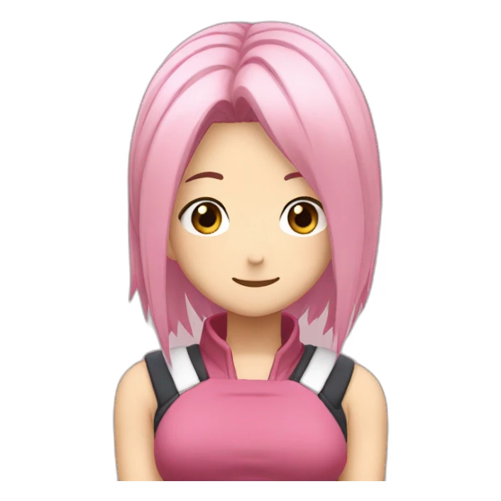 sakura haruno pretending to be embarrassed sticker