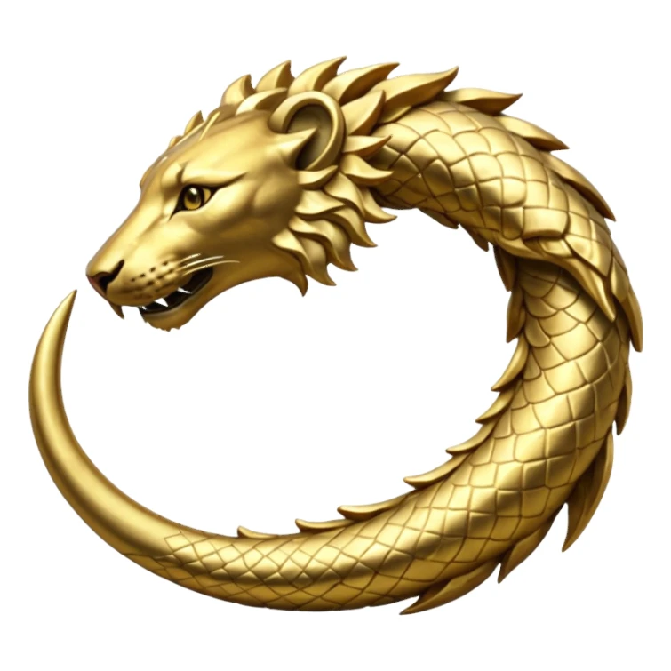 Elder Scrolls Online Lioneating its tail Ouroboro sticker