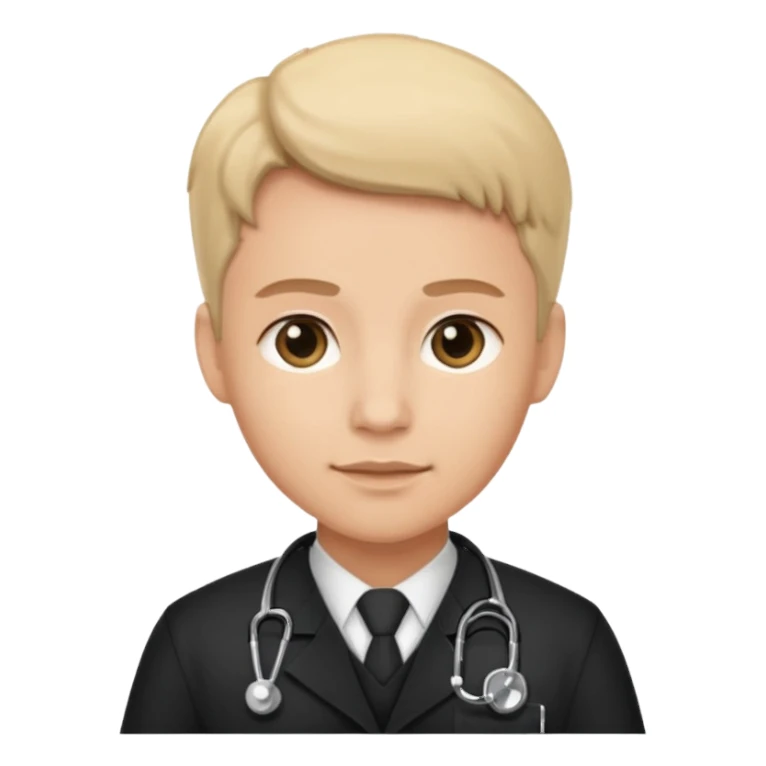 doctor with black uniform sticker