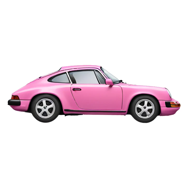 A pink Porsche  sticker