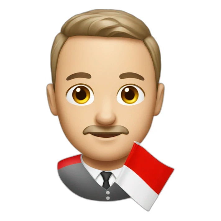 polish man with polish flag sticker