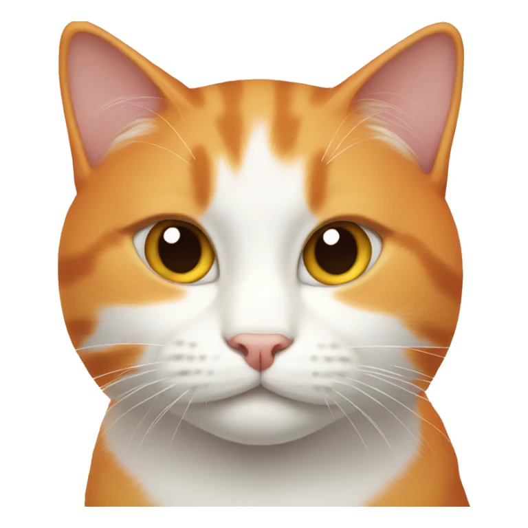 Orange and white cat sticker