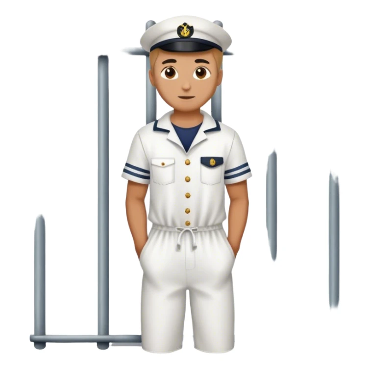 Sailor in a prison jumpsuit sticker