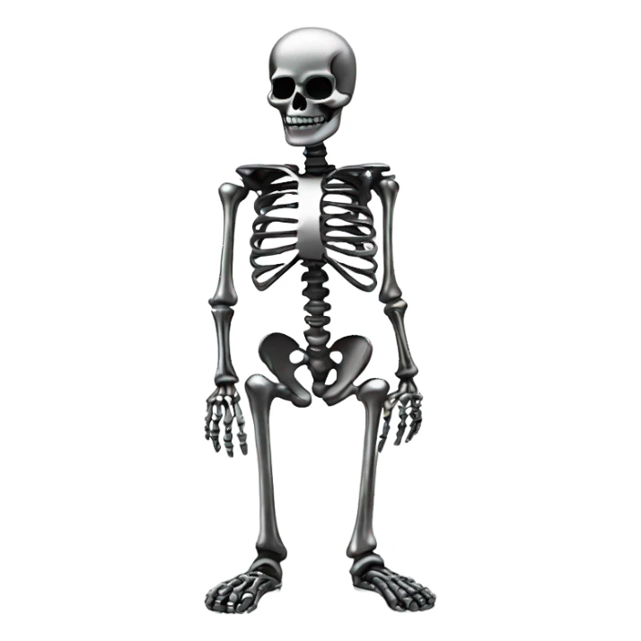 Skeleton made out of chrome sticker