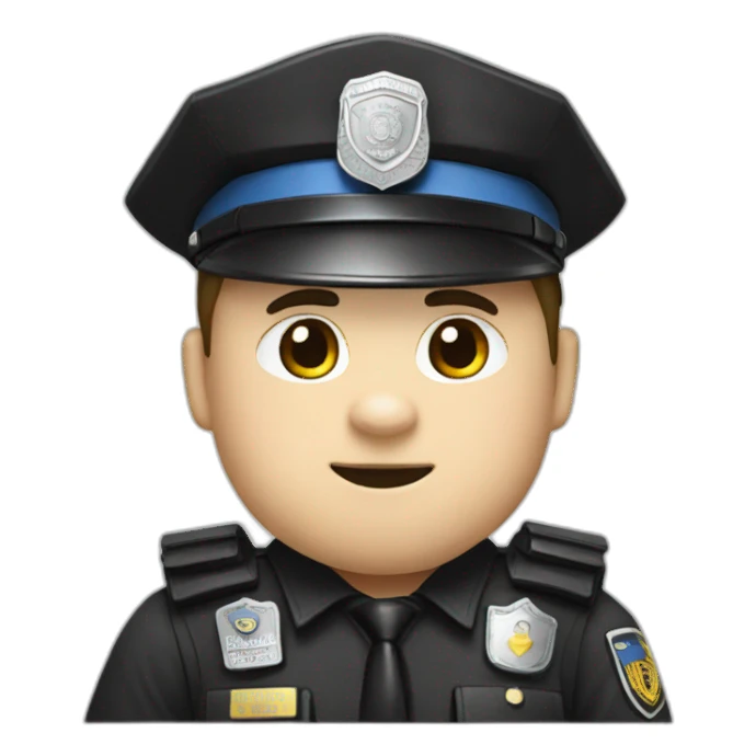 panda police officer sticker