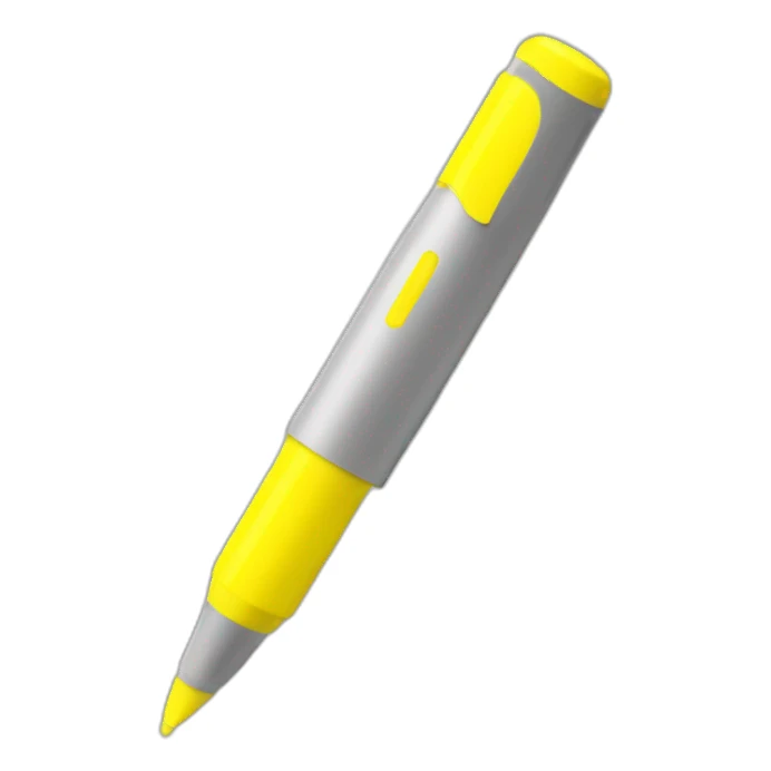 yellow chisel highlighter pen sticker