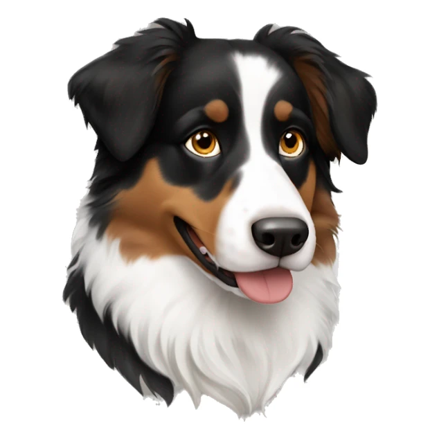 Black white brown Australian Shepherd sticker