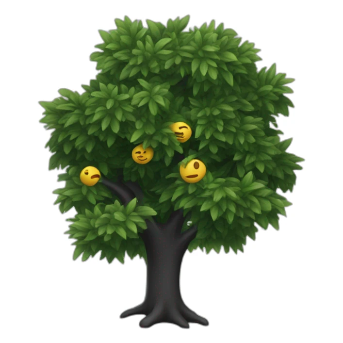 Personne noir dans arbre sticker