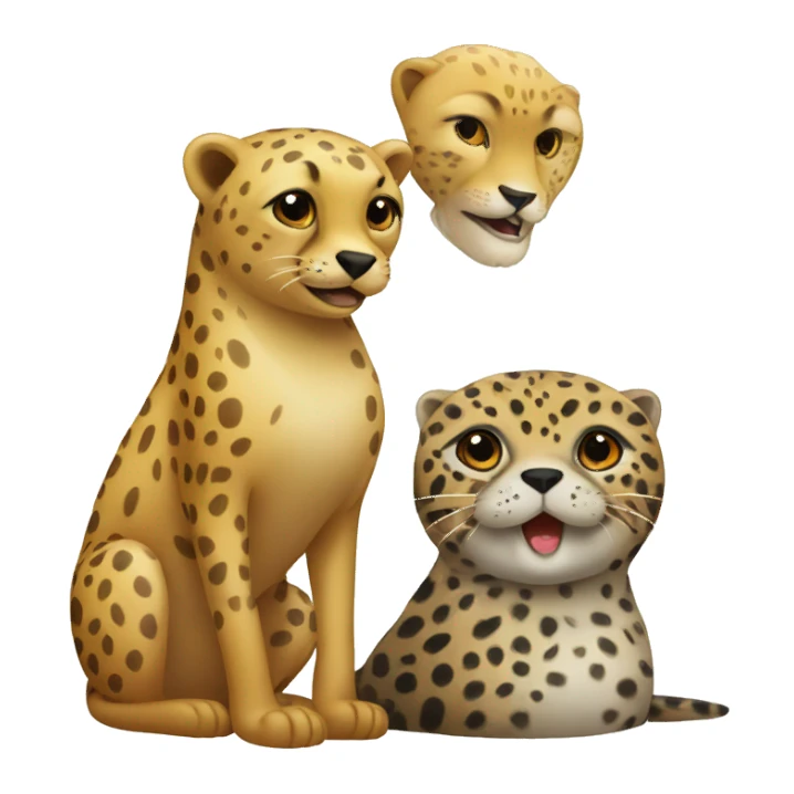seal and cheetah sticker