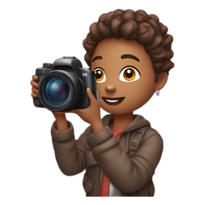 average instagram influencer with camera in hand  sticker