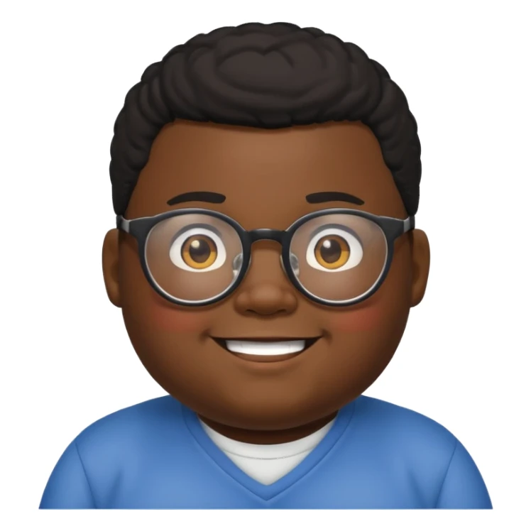 A big fat black boy watching anime sticker