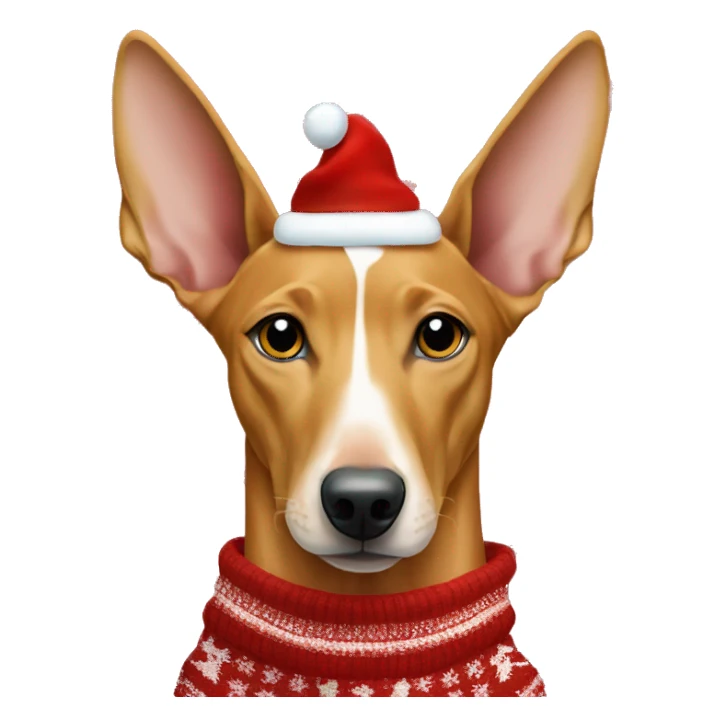 Pharaoh Hound wearing christmas Sweater  sticker