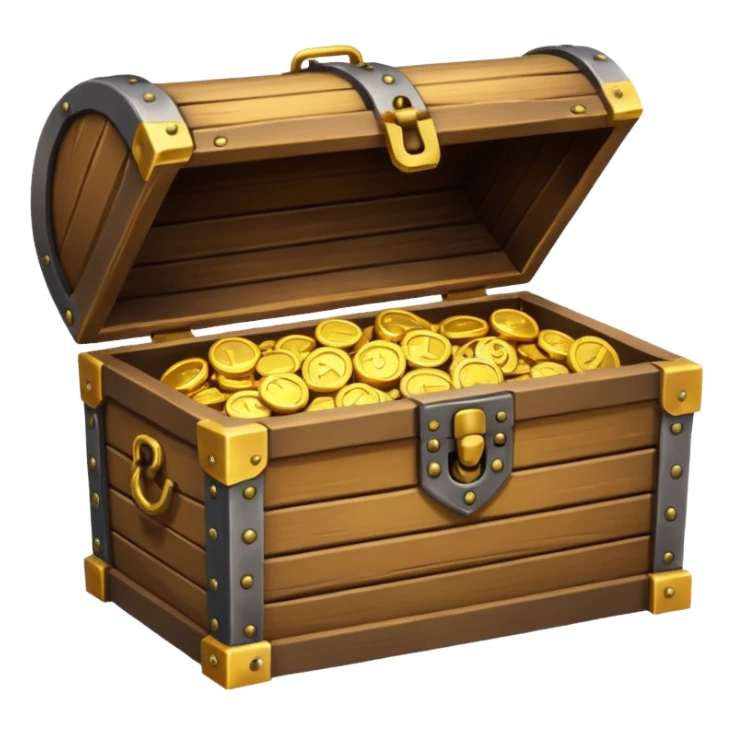 Open treasure chest with bright light inside sticker
