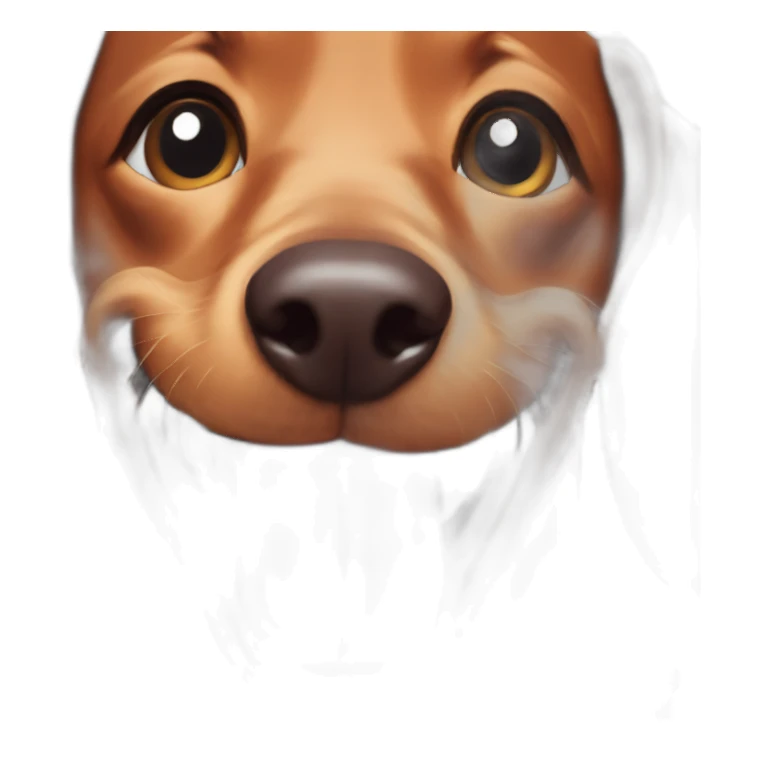 Dachshund smiling face to cam sticker