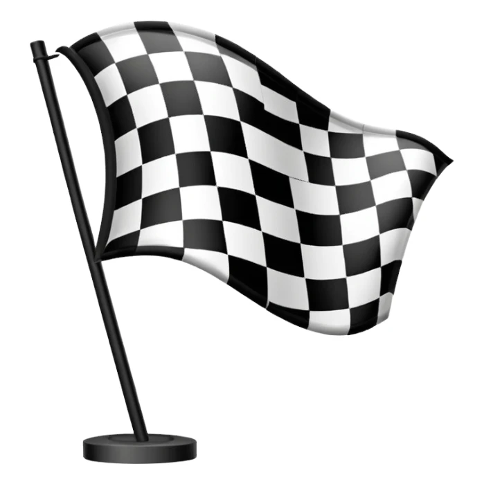 finish line with checkered flag sticker