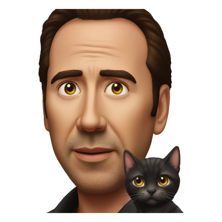 Nick Cage but a cat sticker