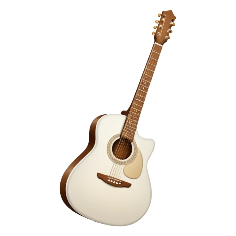 guitar white sticker