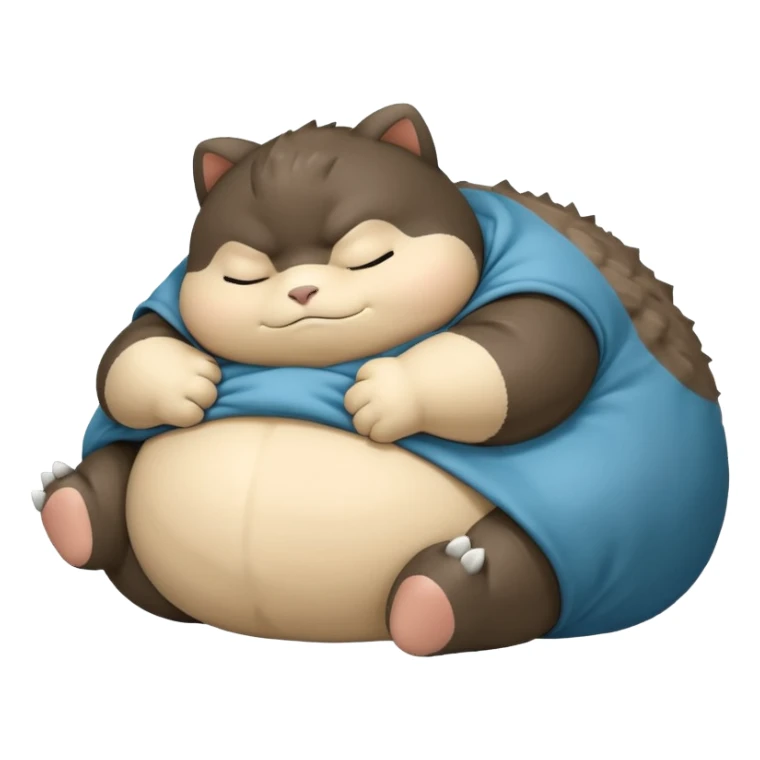 Sleeping snorlax pokemon sticker