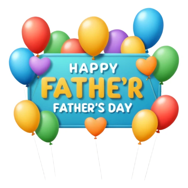 happy father’s day banner sticker