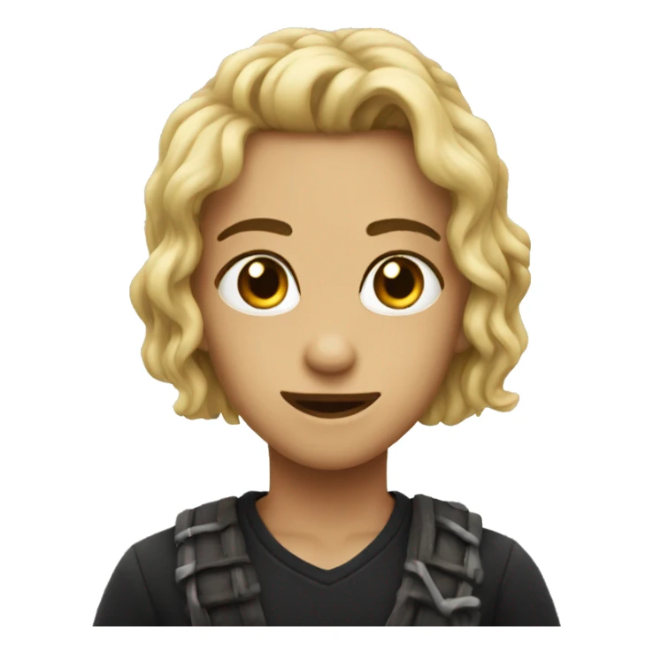 black heart eyes sticker