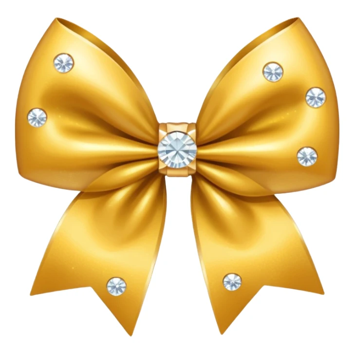 A diamonted cheer bow in gold sticker
